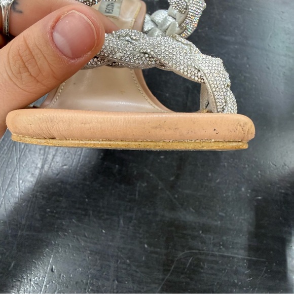 Steve Madden Size 9 Silver Braided Heels - Picture 7 of 11